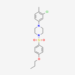 1-(3-Chloro-4-methylphenyl)-4-(4-propoxybenzenesulfonyl)piperazine