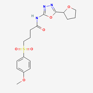 4-((4-methoxyphenyl)sulfonyl)-N-(5-(tetrahydrofuran-2-yl)-1,3,4-oxadiazol-2-yl)butanamide