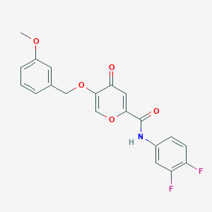 N-(3,4-difluorophenyl)-5-((3-methoxybenzyl)oxy)-4-oxo-4H-pyran-2-carboxamide