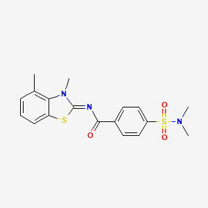 (E)-N-(3,4-dimethylbenzo[d]thiazol-2(3H)-ylidene)-4-(N,N-dimethylsulfamoyl)benzamide