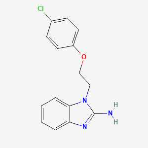 molecular formula C15H14ClN3O B2943927 1-[2-(4-Chloro-phenoxy)-ethyl]-1H-benzoimidazol-2-ylamine CAS No. 364617-45-8