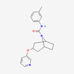 molecular formula C20H23N3O2 B2943966 N-(3-methylphenyl)-3-(pyridin-3-yloxy)-8-azabicyclo[3.2.1]octane-8-carboxamide CAS No. 2320886-94-8