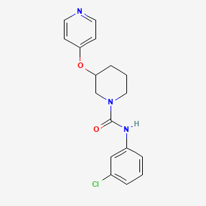 molecular formula C17H18ClN3O2 B2944087 N-(3-chlorophenyl)-3-(pyridin-4-yloxy)piperidine-1-carboxamide CAS No. 2034525-60-3
