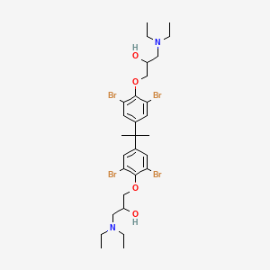 molecular formula C29H42Br4N2O4 B2944102 1-[2,6-Dibromo-4-(2-{3,5-dibromo-4-[3-(diethylamino)-2-hydroxypropoxy]phenyl}propan-2-YL)phenoxy]-3-(diethylamino)propan-2-OL CAS No. 321945-36-2