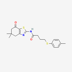 molecular formula C20H24N2O2S2 B2944114 N-(5,5-dimethyl-7-oxo-4,5,6,7-tetrahydrobenzo[d]thiazol-2-yl)-4-(p-tolylthio)butanamide CAS No. 923080-70-0