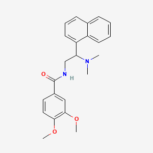 molecular formula C23H26N2O3 B2944136 N-(2-(dimethylamino)-2-(naphthalen-1-yl)ethyl)-3,4-dimethoxybenzamide CAS No. 941870-35-5