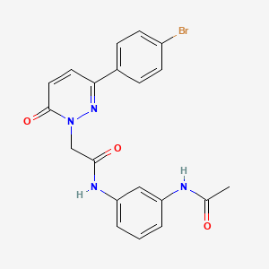 molecular formula C20H17BrN4O3 B2944137 N-[3-(acetylamino)phenyl]-2-[3-(4-bromophenyl)-6-oxopyridazin-1(6H)-yl]acetamide CAS No. 941930-21-8