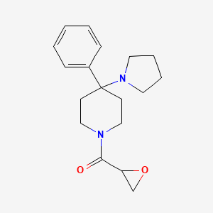 molecular formula C18H24N2O2 B2944140 Oxiran-2-yl-(4-phenyl-4-pyrrolidin-1-ylpiperidin-1-yl)methanone CAS No. 2411221-86-6