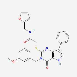 N-(furan-2-ylmethyl)-2-{[3-(3-methoxybenzyl)-4-oxo-7-phenyl-4,5-dihydro-3H-pyrrolo[3,2-d]pyrimidin-2-yl]sulfanyl}acetamide