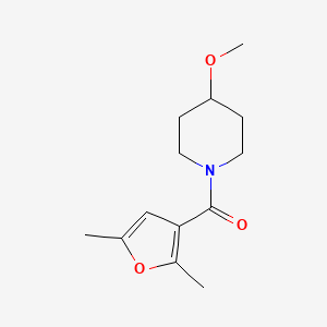 molecular formula C13H19NO3 B2944191 1-(2,5-dimethylfuran-3-carbonyl)-4-methoxypiperidine CAS No. 1235022-22-6