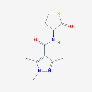 1,3,5-Trimethyl-N-(2-oxothiolan-3-yl)pyrazole-4-carboxamide