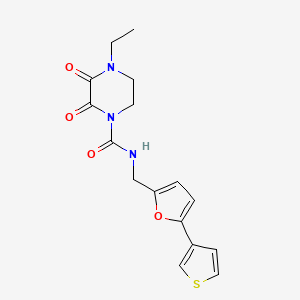 4-ethyl-2,3-dioxo-N-{[5-(thiophen-3-yl)furan-2-yl]methyl}piperazine-1-carboxamide