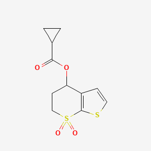 (7,7-dioxo-5,6-dihydro-4H-thieno[2,3-b]thiopyran-4-yl) cyclopropanecarboxylate