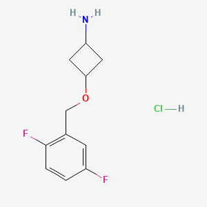 molecular formula C11H14ClF2NO B2944212 3-[(2,5-Difluorophenyl)methoxy]cyclobutan-1-amine hydrochloride CAS No. 1461704-73-3