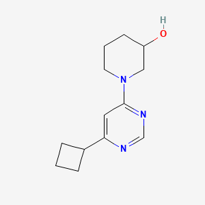 molecular formula C13H19N3O B2944297 1-(6-Cyclobutylpyrimidin-4-yl)piperidin-3-ol CAS No. 2098017-74-2