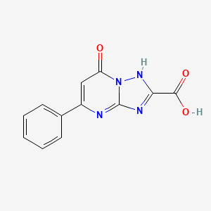 molecular formula C12H8N4O3 B2944300 7-oxo-5-phenyl-4H,7H-[1,2,4]triazolo[1,5-a]pyrimidine-2-carboxylic acid CAS No. 329929-56-8