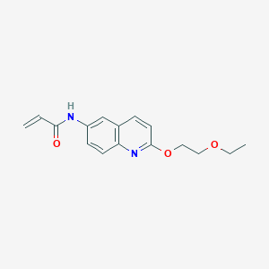 molecular formula C16H18N2O3 B2944320 N-[2-(2-Ethoxyethoxy)quinolin-6-yl]prop-2-enamide CAS No. 2305472-47-1