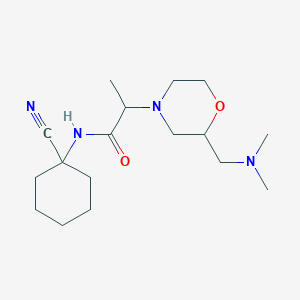 molecular formula C17H30N4O2 B2944374 N-(1-cyanocyclohexyl)-2-{2-[(dimethylamino)methyl]morpholin-4-yl}propanamide CAS No. 1333561-32-2