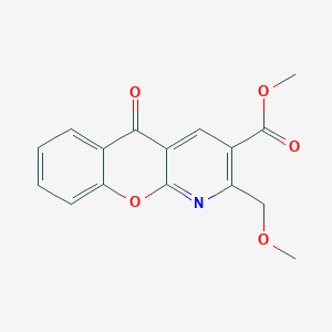 molecular formula C16H13NO5 B2944400 methyl 2-(methoxymethyl)-5-oxo-5H-chromeno[2,3-b]pyridine-3-carboxylate CAS No. 338417-39-3
