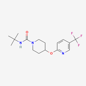 molecular formula C16H22F3N3O2 B2944402 N-(tert-butyl)-4-((5-(trifluoromethyl)pyridin-2-yl)oxy)piperidine-1-carboxamide CAS No. 1421477-49-7