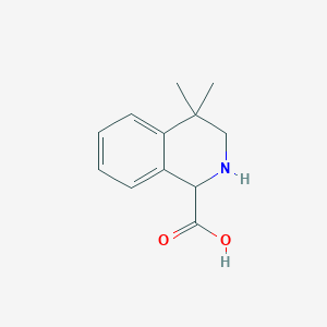molecular formula C12H15NO2 B2944405 4,4-Dimethyl-1,2,3,4-tetrahydroisoquinoline-1-carboxylic acid CAS No. 1367703-18-1
