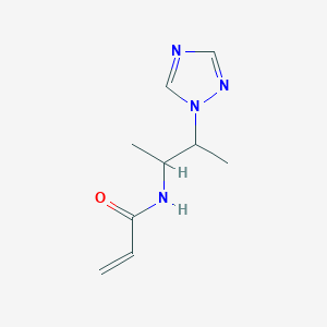 molecular formula C9H14N4O B2944420 N-[3-(1H-1,2,4-triazol-1-yl)butan-2-yl]prop-2-enamide CAS No. 2094384-93-5
