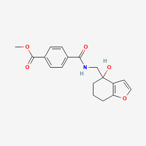 molecular formula C18H19NO5 B2944446 Methyl 4-(((4-hydroxy-4,5,6,7-tetrahydrobenzofuran-4-yl)methyl)carbamoyl)benzoate CAS No. 2310125-92-7