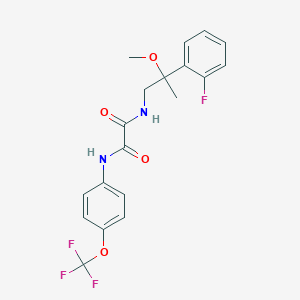 molecular formula C19H18F4N2O4 B2944448 N-[2-(2-fluorophenyl)-2-methoxypropyl]-N'-[4-(trifluoromethoxy)phenyl]ethanediamide CAS No. 1796951-18-2