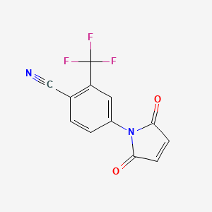 molecular formula C12H5F3N2O2 B2944470 4-(2,5-Dioxo-2,5-dihydro-1h-pyrrol-1-yl)-2-(trifluoromethyl)benzonitrile CAS No. 406224-65-5