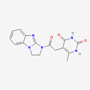 molecular formula C16H15N5O3 B2944492 5-(2-(2,3-dihydro-1H-benzo[d]imidazo[1,2-a]imidazol-1-yl)-2-oxoethyl)-6-methylpyrimidine-2,4(1H,3H)-dione CAS No. 1203245-56-0
