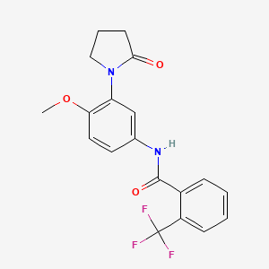 N-(4-methoxy-3-(2-oxopyrrolidin-1-yl)phenyl)-2-(trifluoromethyl)benzamide