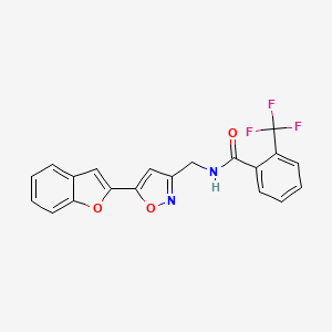 N-((5-(benzofuran-2-yl)isoxazol-3-yl)methyl)-2-(trifluoromethyl)benzamide