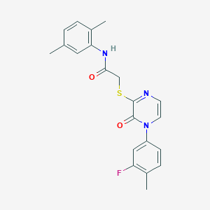 N-(2,5-dimethylphenyl)-2-[4-(3-fluoro-4-methylphenyl)-3-oxopyrazin-2-yl]sulfanylacetamide