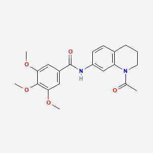molecular formula C21H24N2O5 B2944508 N-(1-acetyl-1,2,3,4-tetrahydroquinolin-7-yl)-3,4,5-trimethoxybenzamide CAS No. 898464-88-5