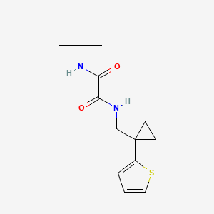 N1-(tert-butyl)-N2-((1-(thiophen-2-yl)cyclopropyl)methyl)oxalamide