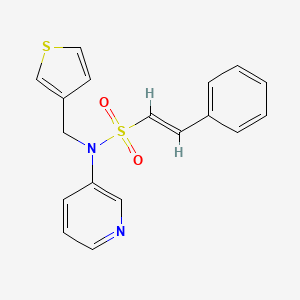 (E)-2-phenyl-N-pyridin-3-yl-N-(thiophen-3-ylmethyl)ethenesulfonamide