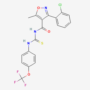1-(3-(2-Chlorophenyl)-5-methylisoxazol-4-ylcarbonyl)-3-(4-(trifluoromethoxy)phenyl)thiourea