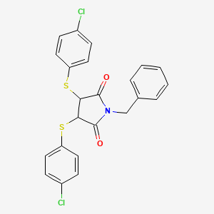 1-Benzyl-3,4-bis[(4-chlorophenyl)sulfanyl]pyrrolidine-2,5-dione