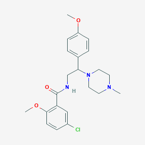 5-chloro-2-methoxy-N-[2-(4-methoxyphenyl)-2-(4-methylpiperazin-1-yl)ethyl]benzamide