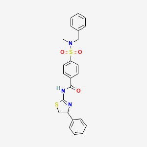 4-[benzyl(methyl)sulfamoyl]-N-(4-phenyl-1,3-thiazol-2-yl)benzamide