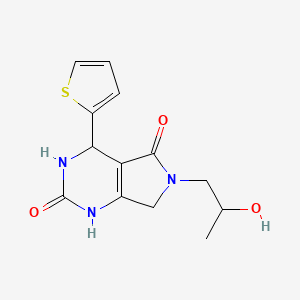 6-(2-hydroxypropyl)-4-(thiophen-2-yl)-3,4,6,7-tetrahydro-1H-pyrrolo[3,4-d]pyrimidine-2,5-dione