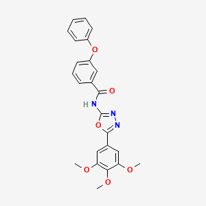3-phenoxy-N-[5-(3,4,5-trimethoxyphenyl)-1,3,4-oxadiazol-2-yl]benzamide