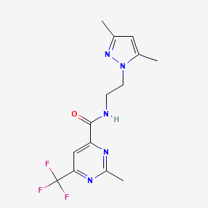 N-[2-(3,5-Dimethylpyrazol-1-yl)ethyl]-2-methyl-6-(trifluoromethyl)pyrimidine-4-carboxamide