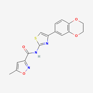 N-(4-(2,3-dihydrobenzo[b][1,4]dioxin-6-yl)thiazol-2-yl)-5-methylisoxazole-3-carboxamide