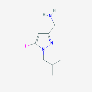 [5-Iodo-1-(2-methylpropyl)pyrazol-3-yl]methanamine