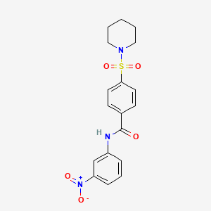 N-(3-nitrophenyl)-4-(piperidin-1-ylsulfonyl)benzamide