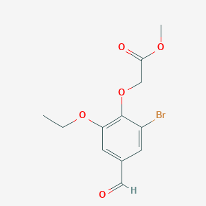 molecular formula C12H13BrO5 B2944560 Methyl (2-bromo-6-ethoxy-4-formylphenoxy)acetate CAS No. 591210-51-4