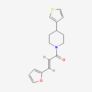 molecular formula C16H17NO2S B2944582 (2E)-3-(furan-2-yl)-1-[4-(thiophen-3-yl)piperidin-1-yl]prop-2-en-1-one CAS No. 1396892-72-0