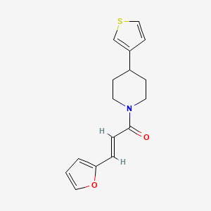 (E)-3-(furan-2-yl)-1-(4-(thiophen-3-yl)piperidin-1-yl)prop-2-en-1-one