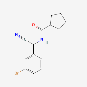 N-[(3-bromophenyl)(cyano)methyl]cyclopentanecarboxamide